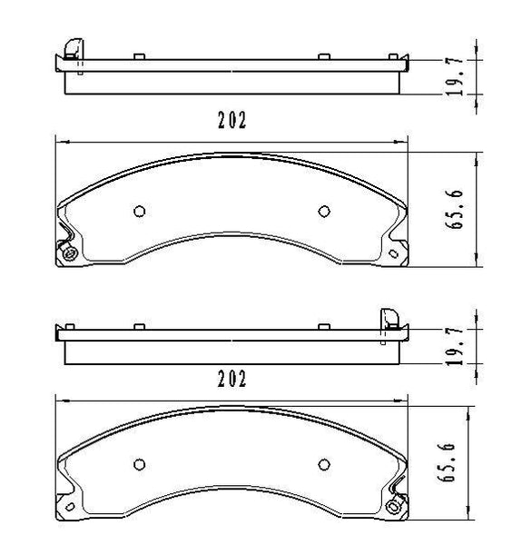 2009-2017 Chevrolet Express Brake Pads Set Rear Ceramic