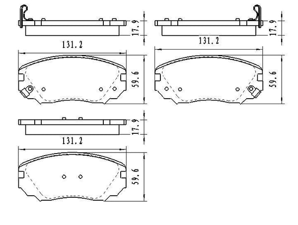 2010-2017 Chevrolet Equinox Brake Pads Set Front Ceramic