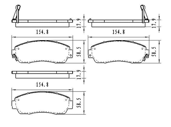 2015-2018 Subaru Legacy Brake Pads Set Front Ceramic