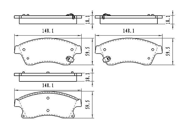 2012-2017 Chevrolet Sonic Sedan Brake Pads Set Front Ceramic