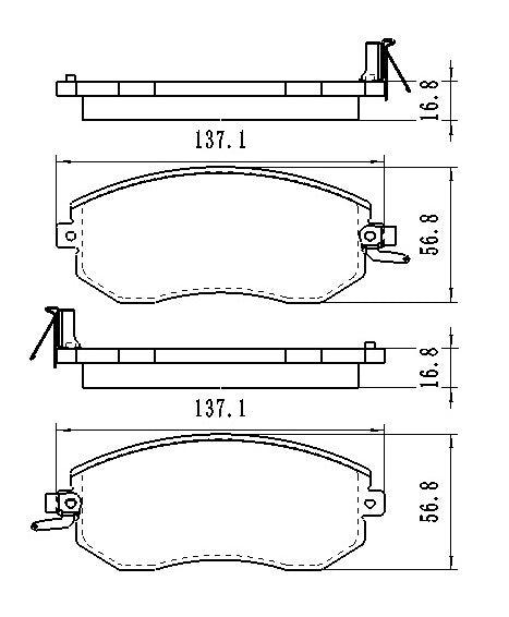 2013-2014 Subaru Outback  Brake Pads Set Front Ceramic