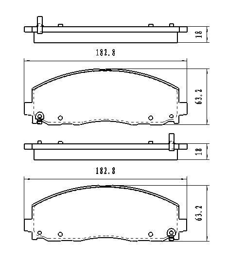 2012-2015 Ram Cargo Van  Brake Pads Set Front Ceramic