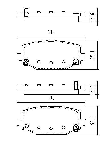 2012-2020 Dodge Caravan Brake Pads Set Rear Ceramic