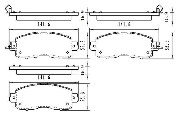 2013-2020 Nissan Altima Coupe Brake Pads Set Front Ceramic