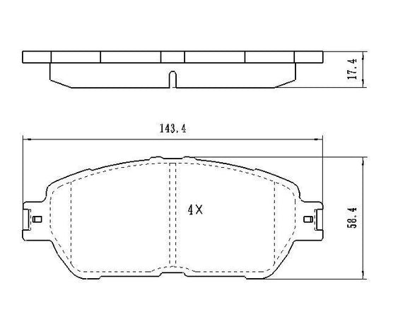 2005-2006 Toyota Camry Brake Pads Set Front Ceramic