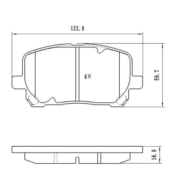 2000-2008 Toyota Matrix Brake Pads Set Front Ceramic