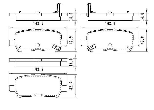 2004-2008 Pontiac Grand Prix Brake Pads Set Rear Ceramic