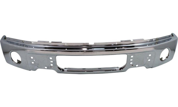 2009-2014 Ford F150 Bumper Face Bar Front Chrome With Fog Lamp Hole