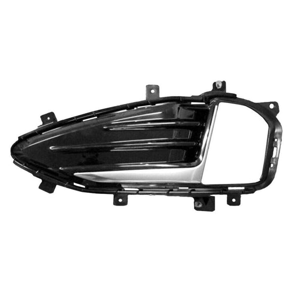 2019-2021 Ford Edge Fog Lamp Bezel Front Driver Side Ptd Black With Satin Aluminium Moulding Sport Model