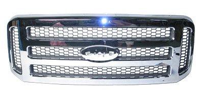 2005-2007 Ford F350 Grille All Chrome Xlt/Lariat/Amarillo Model