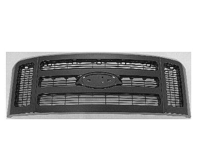 2008-2010 Ford F450 Grille Matte-Dk Gray With Black Front For Xlt