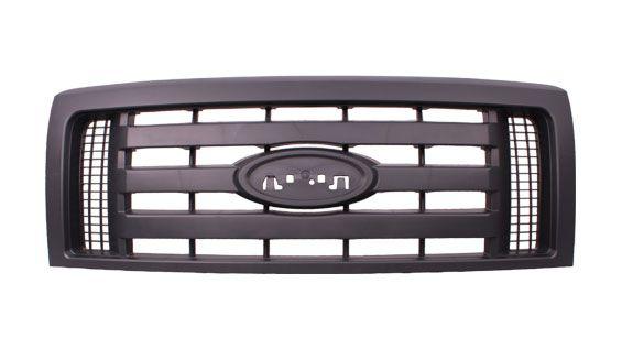 2009-2012 Ford F150 Grille Xl Textured Front 3 Textured Bars