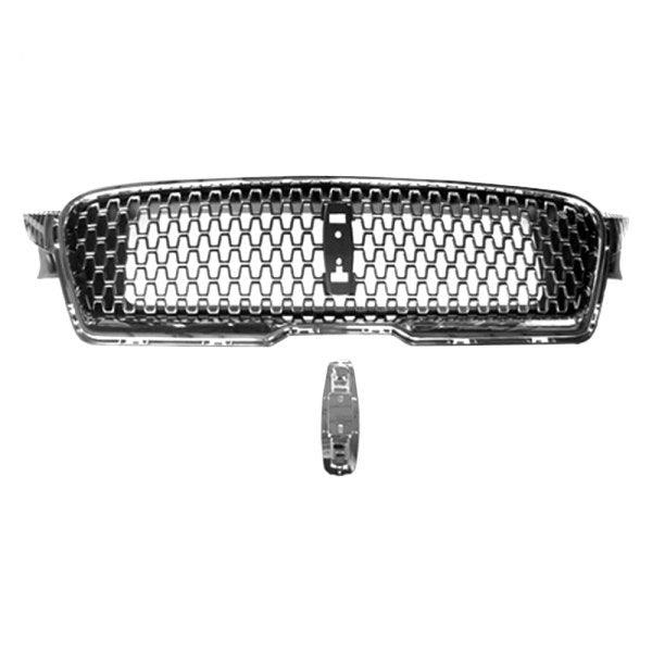 2017-2020 Lincoln Mkz Grille Silver Gray/Ptm With Satin Front/ Emblem Mount