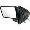 2004-2008 Ford F150 Mirror Driver Side Manual Std Square Design Textured