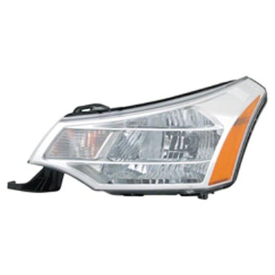 Head Lamp Driver Side Ford Focus 2008-2011 (Bright Chrome Trim) Exclude 10-11 Ses Sedan Capa , Fo2502244C