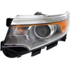 2011-2014 Ford Edge Head Lamp Driver Side Halogen Without Sport Without Logo Chrome Bezel High Quality