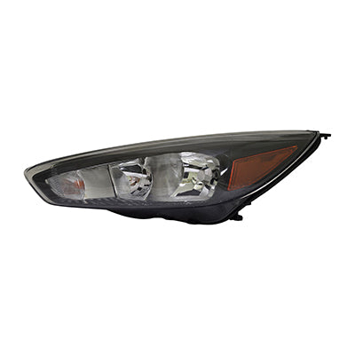 Head Lamp Driver Side Ford Focus 2015-2018 Black Bezel Without Drl Sedan /Hatchback Capa , Fo2502337C