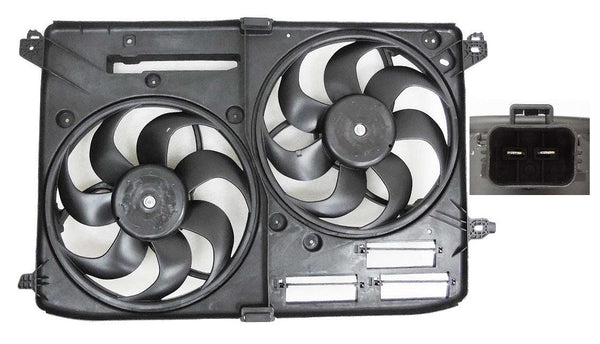 2013-2015 Ford Fusion Cooling Fan Assembly 1.6L Turbo 13-15