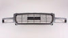 1999-2002 Gmc Sierra 2500 Grille Black Horizontal Bars With Textured Gray Front