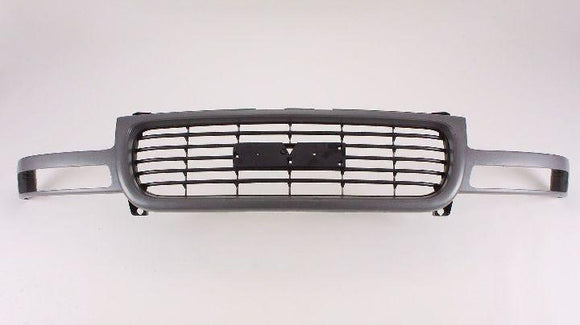 1999-2002 Gmc Sierra 1500 Grille Black Horizontal Bars With Textured Gray Front