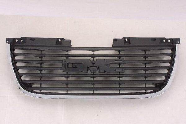 2007-2014 Gmc Yukon Grille Without Denali Package Matte Black With Chrome Front