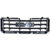 2007-2013 Gmc Sierra 3500 Grille Matte-Black 3 Horizontal Black Bars With Black Front Exclude Denali