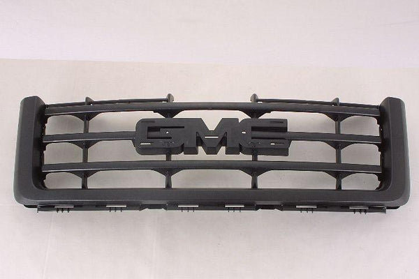 2007-2013 Gmc Sierra 1500 Grille Matte-Black 3 Horizontal Black Bars With Black Front Exclude Denali