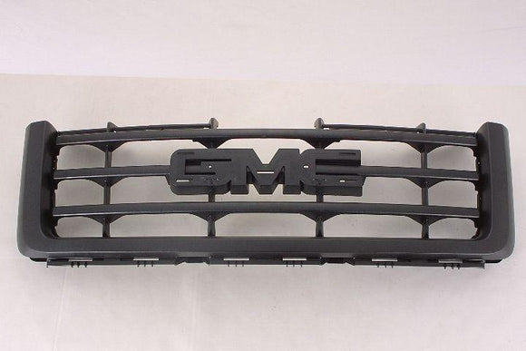 2007-2013 Gmc Sierra 2500 Grille Matte-Black 3 Horizontal Black Bars With Black Front Exclude Denali