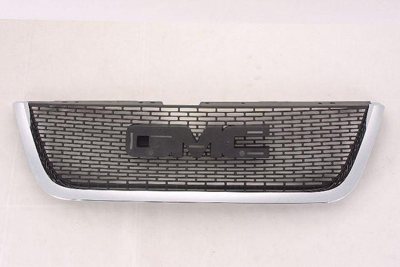 2007-2012 Gmc Acadia Grille Matte-Black With Chrome Mldg