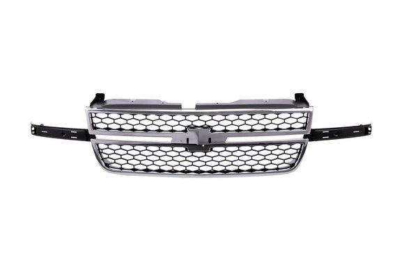 2005-2007 Chevrolet Silverado Hybrid Grille Chrome Frame With Black Honeycomb With Dale Earnahart Center Bar Require Wing Inserts