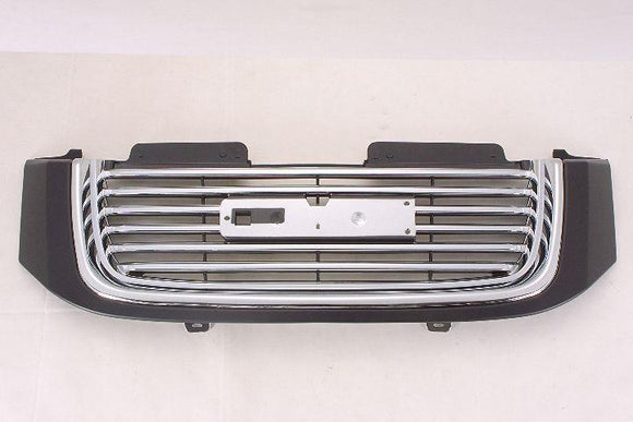 2002-2009 Gmc Envoy Grille Chrome/Black With Black Front Without H/L Washer Hole