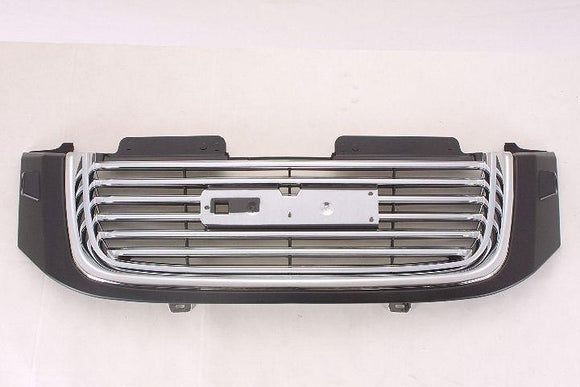 2004-2005 Gmc Envoy Grille Chrome/Black With Black Front With H/L Washer Hole