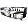 2007-2010 Chevrolet Silverado 2500 Grille Matte-Black With Chrome Frame 