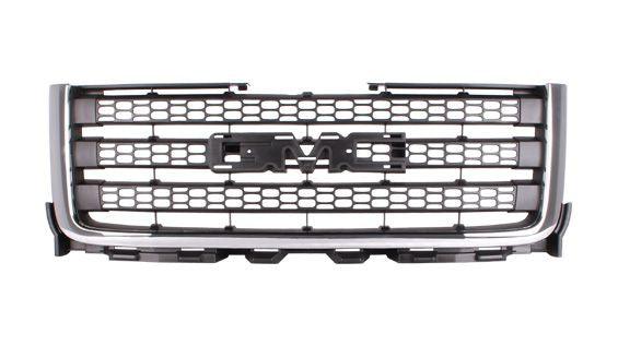 2011-2014 Gmc Sierra 2500 Grille Matte-Dk Gray With Chrome Mldg 2500/3500