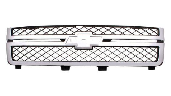 2011-2014 Chevrolet Silverado 2500 Grille Matte-Dk Gray With Chrome Mldg