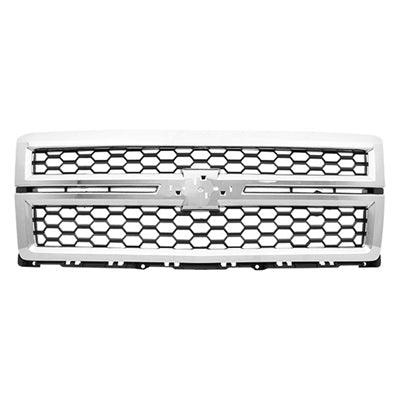 2014-2015 Chevrolet Silverado 1500 Grille Chrome Frame/Black Mesh With Chrome Moulding Ltz