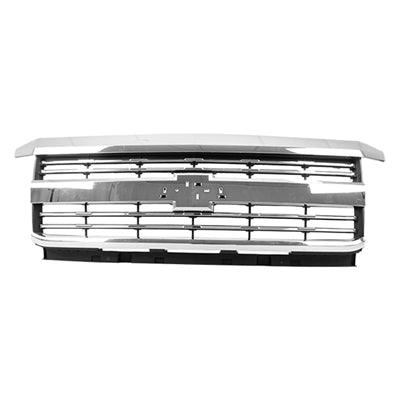 2015-2019 Chevrolet Silverado 2500 Grille With Chrome Moulding Matte Dark Gray