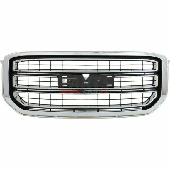 2015-2020 Gmc Yukon Grille Black/Chrome Exclude Denali