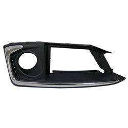 Fog Lamp Bezel Front Driver Side Honda Civic Coupe 2019-2020 Black With Chrome Trim Ex/Touring Model , Ho1038148U