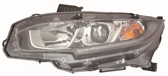 Head Lamp Driver Side Honda Civic Coupe 2016-2020 Halogen Capa , Ho2502173C