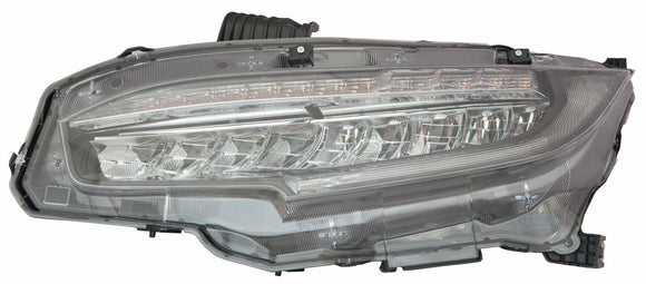 Head Lamp Driver Side Honda Civic Coupe 2016-2020 Led Ex/Ex-L/Ex-T/Lx Model Capa , Ho2502176C