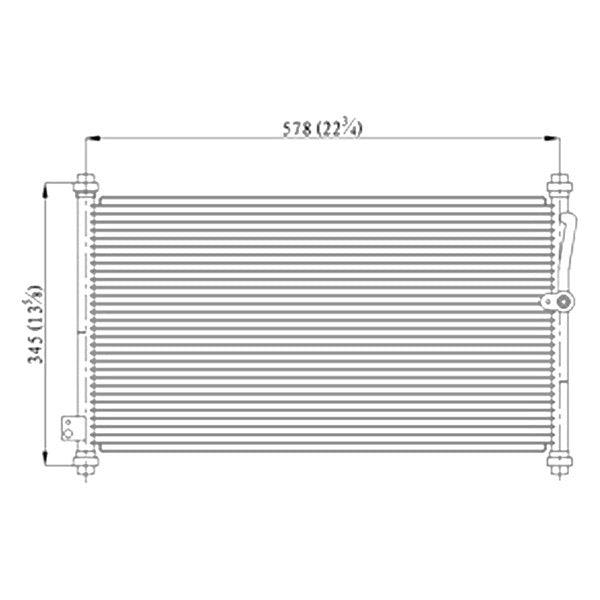 1994-1997 Honda Accord Wagon Condenser (4660) 4Cyl