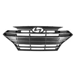 Grille Black/Chrome Hyundai Elantra Sedan 2019-2020 Without Adaptive Cruise For Usa Built Model , Hy1200212U