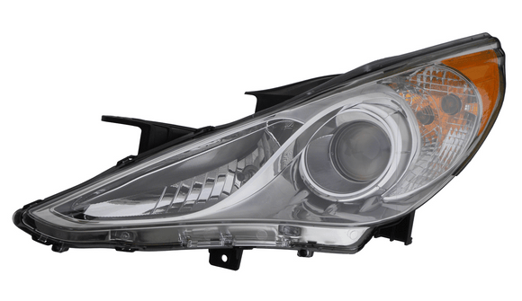 Head Lamp Driver Side Hyundai Sonata 2011-2014 Chrome Bezel (Se/Ltd) Capa , Hy2502157C