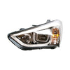 Head Lamp Driver Side Hyundai Santa Fe Sport 2013-2016 Halogen Sports Black Bezel Capa , Hy2502169C