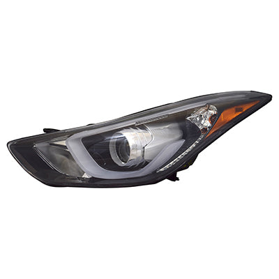 Head Lamp Driver Side Hyundai Elantra Sedan 2014-2016 Led Projector Type Usa Built , Hy2502186U