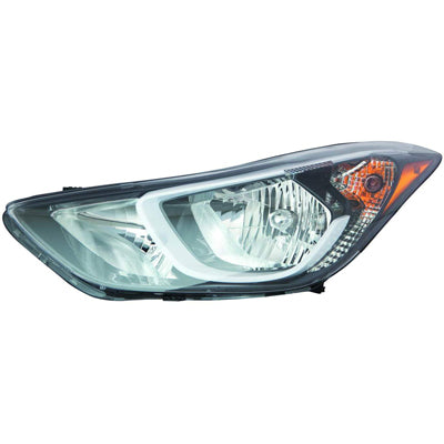 Head Lamp Driver Side Hyundai Elantra Sedan 2014-2016 Halogen Usa Built , Hy2502187U