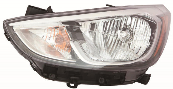 Head Lamp Driver Side Hyundai Accent Hatchback 2015-2017 Halogen Without Led Capa , Hy2502192C