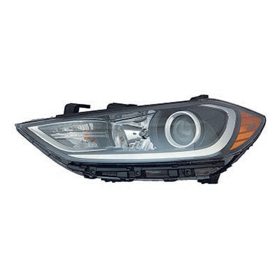 Head Lamp Driver Side Hyundai Elantra Sedan 2017-2018 Halogen Usa Built Without Drl Capa , Hy2502206C