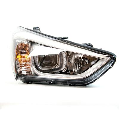 2013-2016 Hyundai Santa Fe Sport Head Lamp Passenger Side Halogen Sports Black Bezel